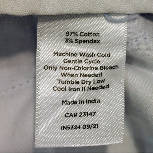 Talbots Women's 14 The Perfect Chino Pants Blue Full Length Cotton Inseam 30.5" - Picture 6 of 10